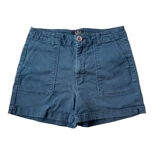 L.T.J. Letter to Juliet Blue Utility High‎ Rise Shorts L Juniors Fit Y2K Stretch